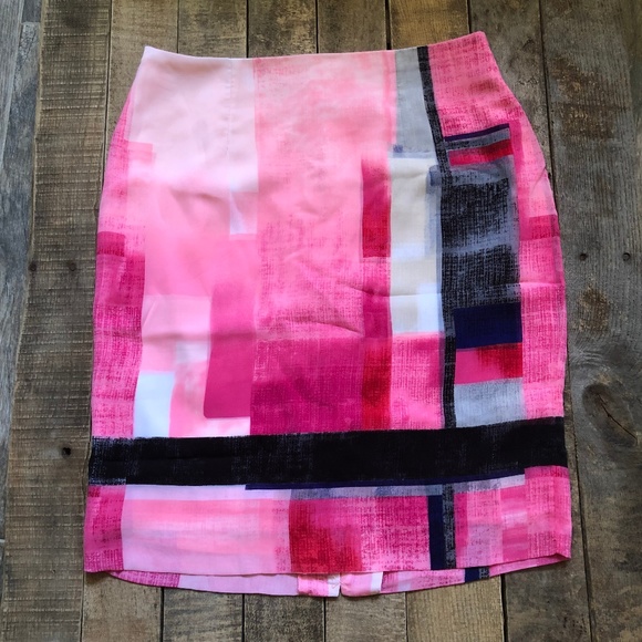 White House Black Market Colorblock Pencil Skirt - Picture 3 of 5